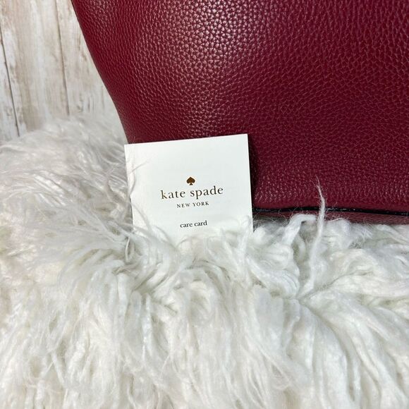 Kate Spade Jackson Street Kristine Ladies Medium Fig Jam Leather Tote Bag NWT - Picture 3 of 9